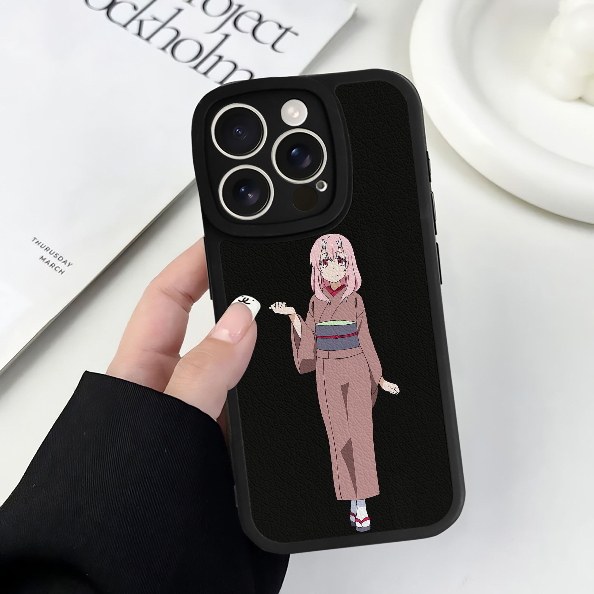 （画像用） 転スラ Regarding Reincarnated to Slime 【iPhone 16シリーズ対応】シリコンスマホケース（レザー調） 材質：シリコン